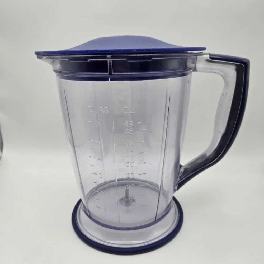 Ninja Master Prep Blue 48oz 6 Cup Replacement Pitcher With Lid & Blade For QB900